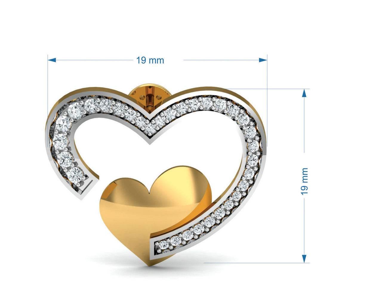 Fiona Diamond Heart Earrings - Jewelslane