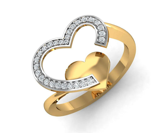 Fiona Diamond Heart Ring - Jewelslane