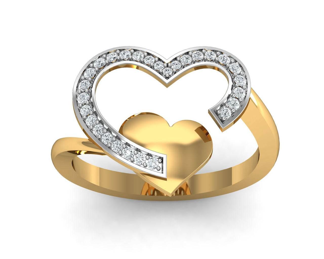 Fiona Diamond Heart Ring - Jewelslane