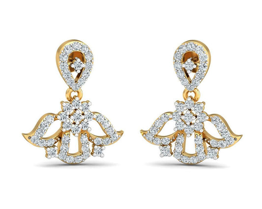 Fiza Diamond Dangle Earrings - Jewelslane
