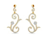 Fleur Long Brilliant Diamond Earrings - Jewelslane