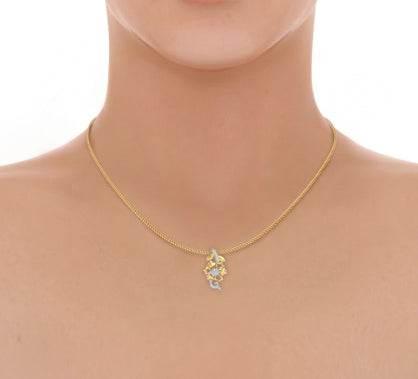Flora Diamond Pendant in 14k gold - Jewelslane