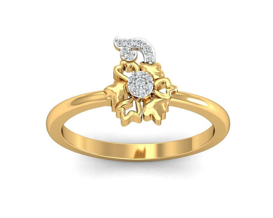 Flora diamond Ring in 14k Gold - Jewelslane