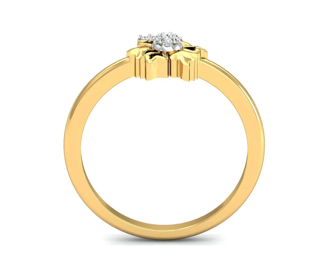 Flora diamond Ring in 14k Gold - Jewelslane