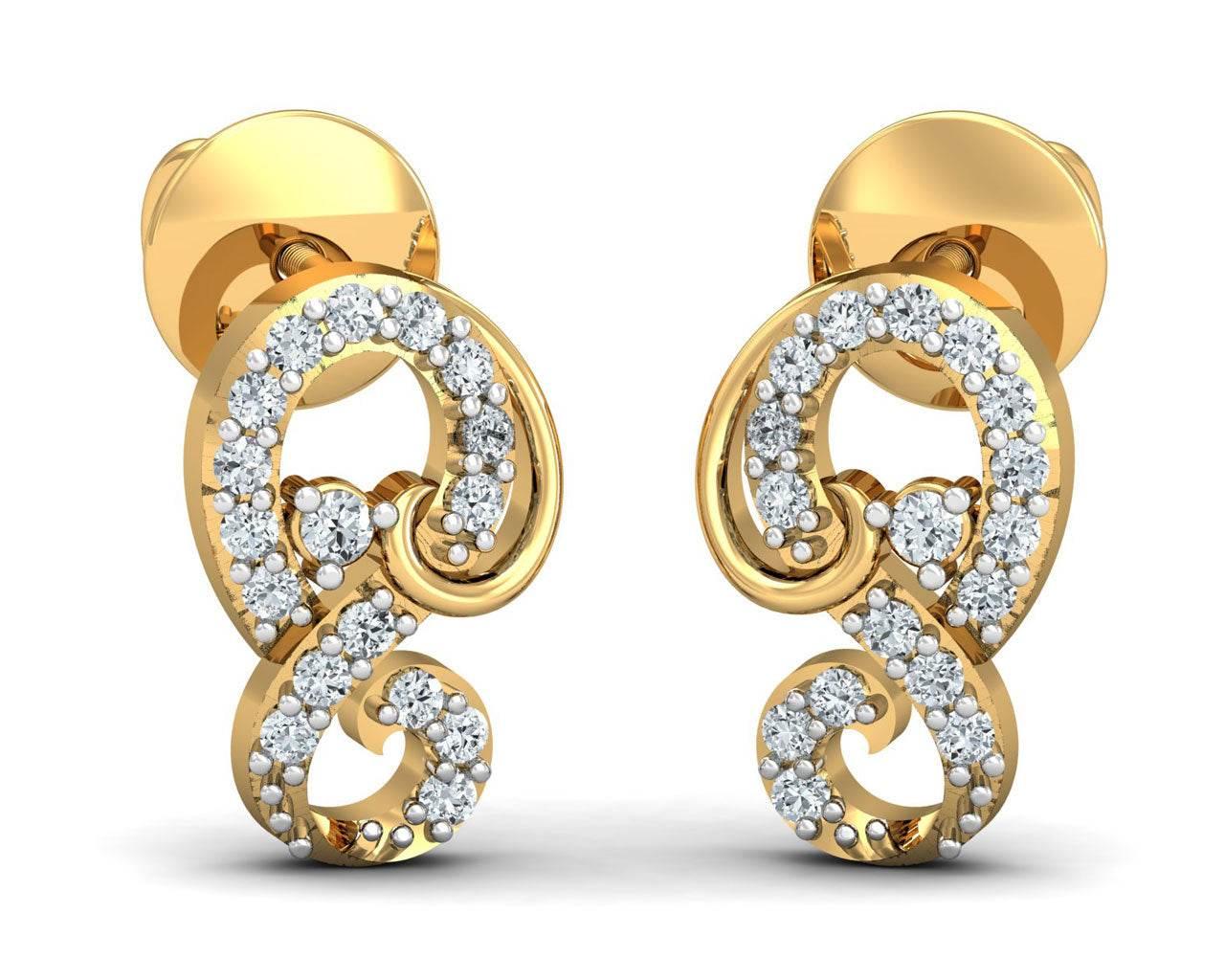 Freya Round Brilliant Diamond Earrings - Jewelslane