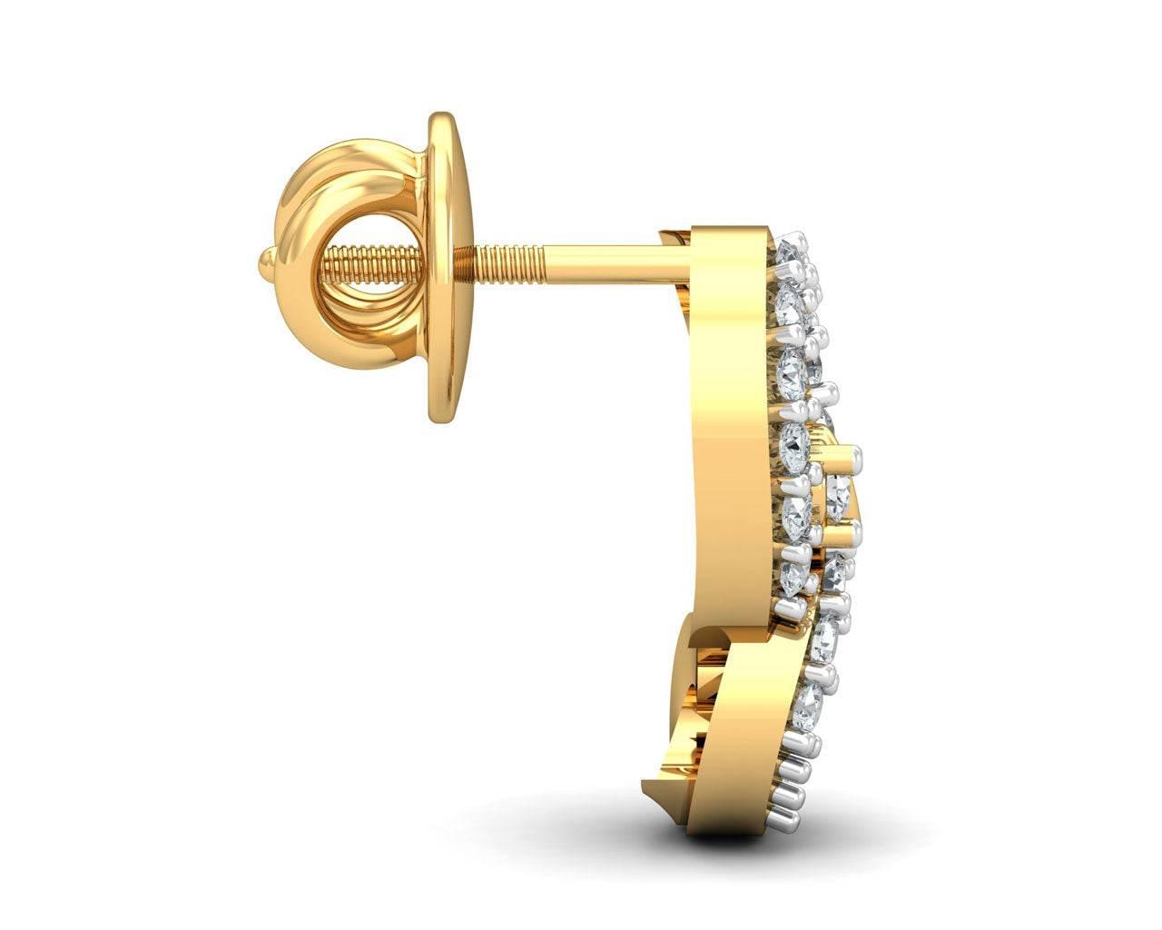 Freya Round Brilliant Diamond Earrings - Jewelslane