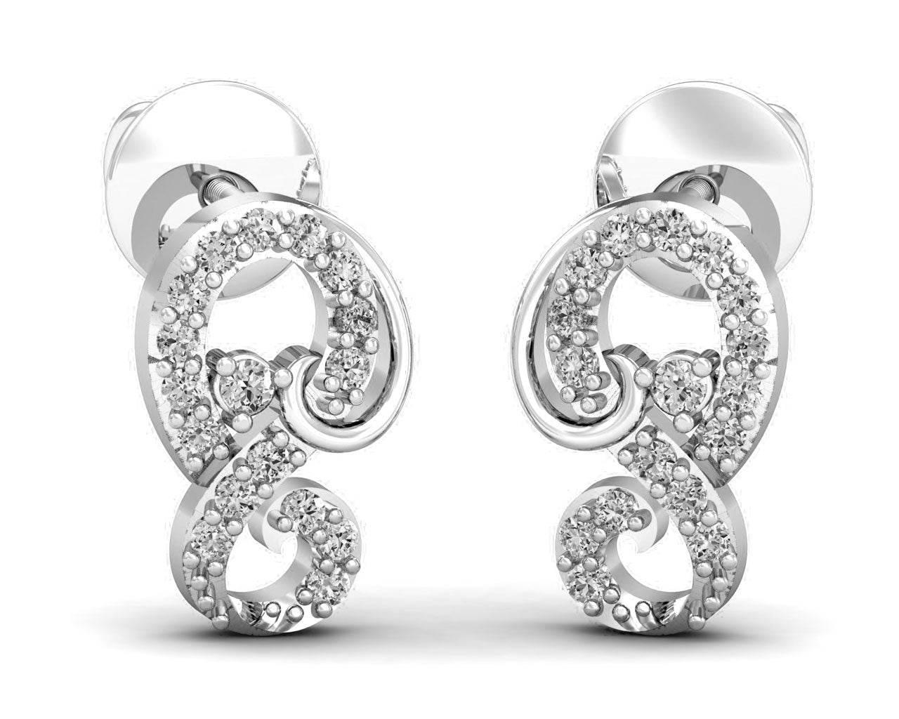 Freya Round Brilliant Diamond Earrings - Jewelslane