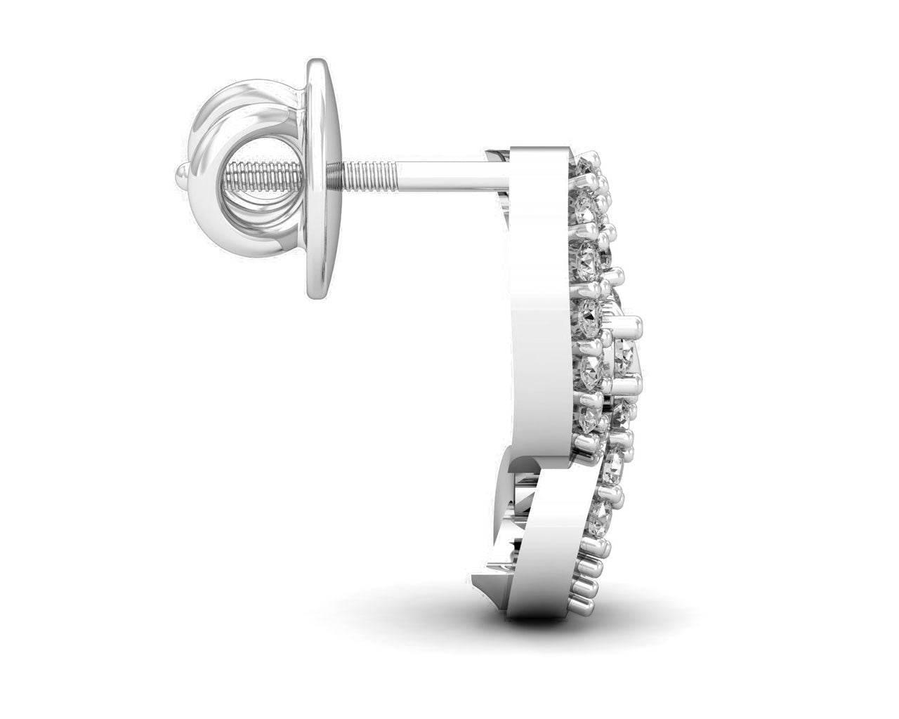 Freya Round Brilliant Diamond Earrings - Jewelslane