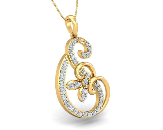 Freya Round Brilliant Diamond Pendant - Jewelslane