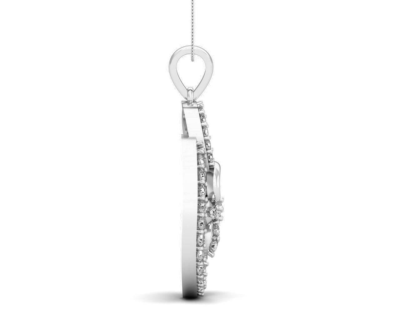 Freya Round Brilliant Diamond Pendant - Jewelslane