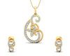 Freya Round Brilliant Diamond Pendant Set - Jewelslane