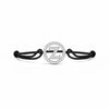 Diamond-encrusted letter Z pendant on black cord bracelet, elegant statement jewelry for men or women