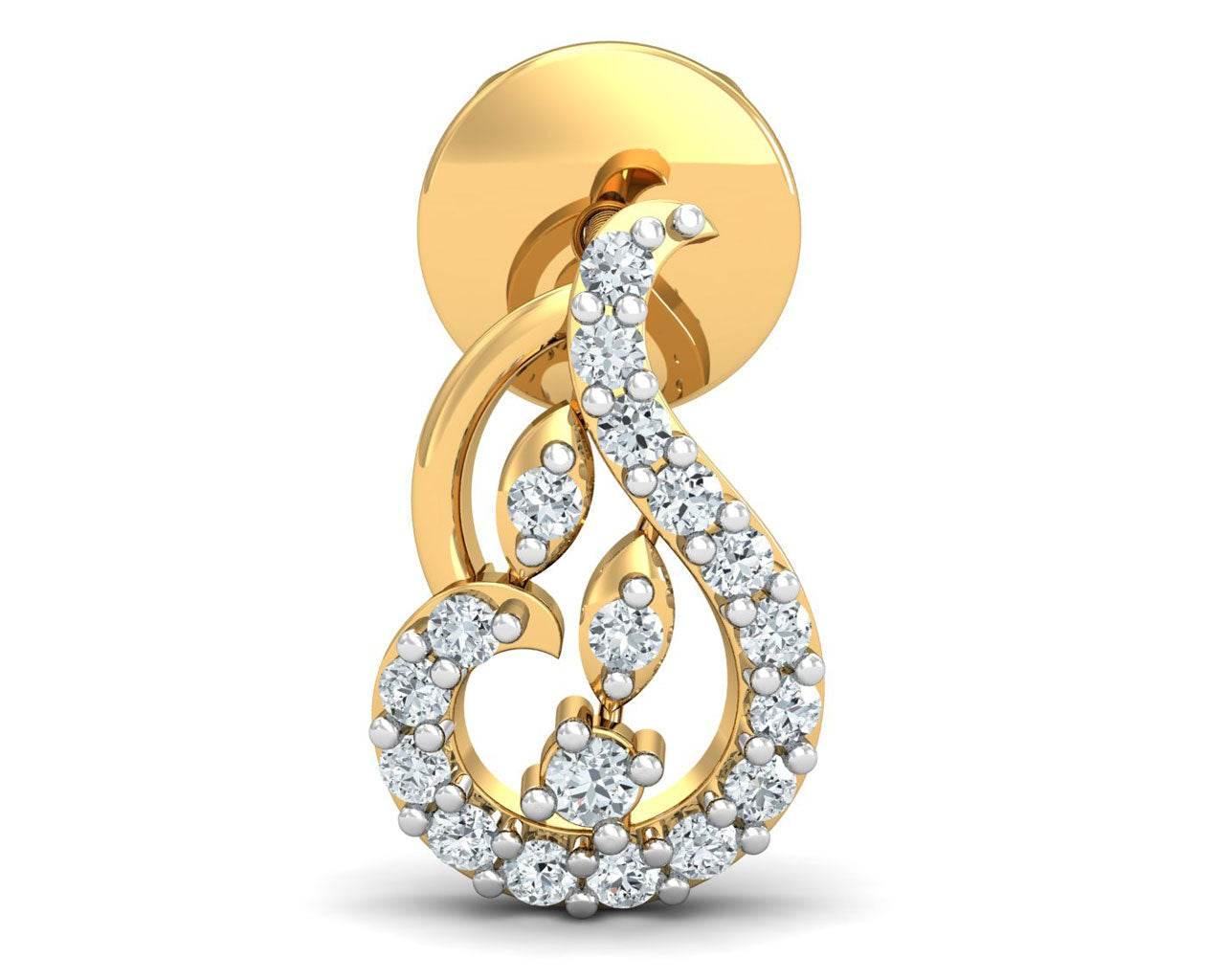 Gail Round Brilliant Diamond Earrings - Jewelslane