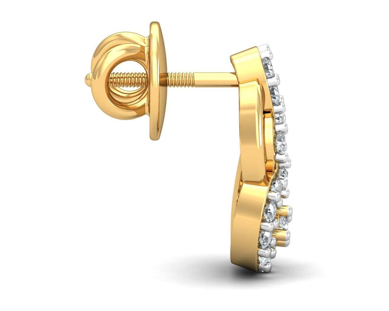 Gail Round Brilliant Diamond Earrings - Jewelslane