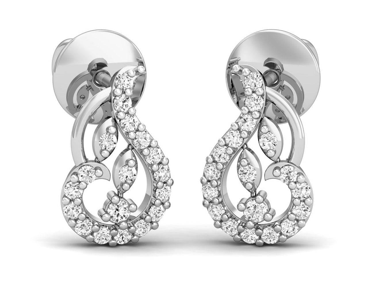 Gail Round Brilliant Diamond Earrings - Jewelslane