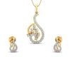Gail Round brilliant Diamond Pendant & Earring Set - Jewelslane