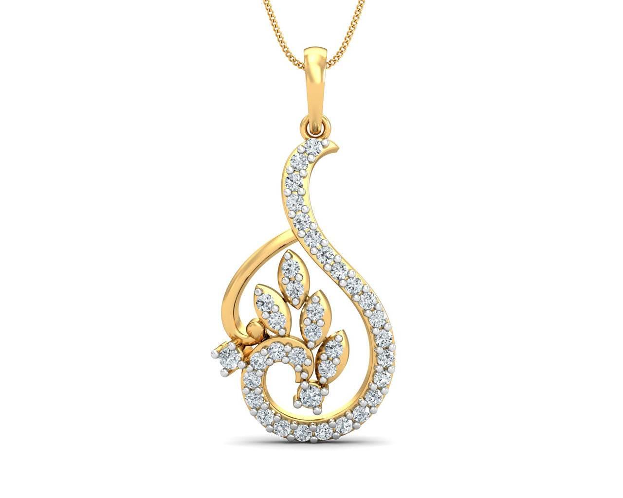 Gail Round Brilliant Diamond Pendant - Jewelslane