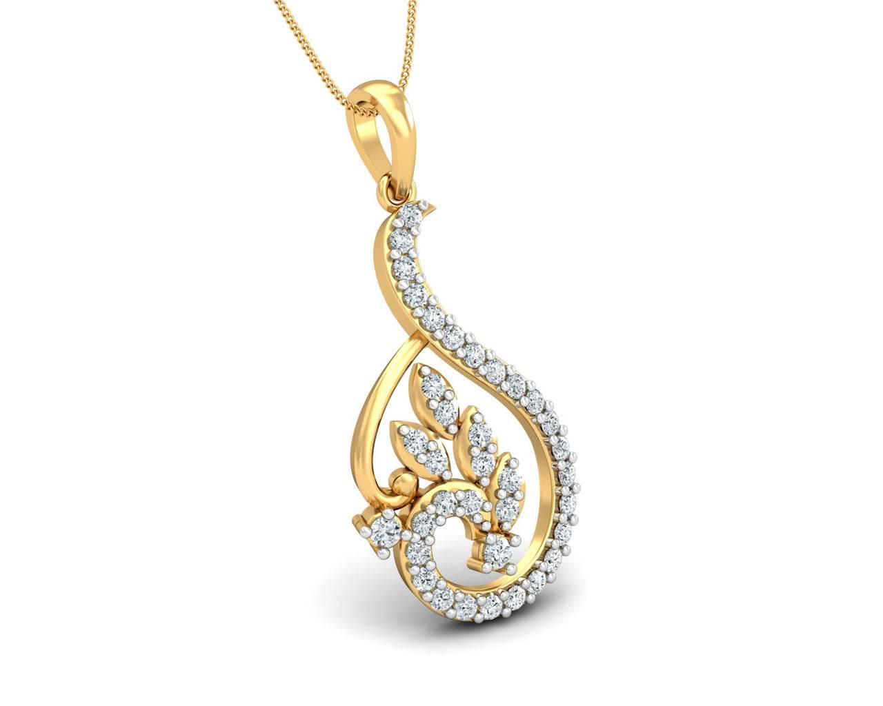 Gail Round Brilliant Diamond Pendant - Jewelslane