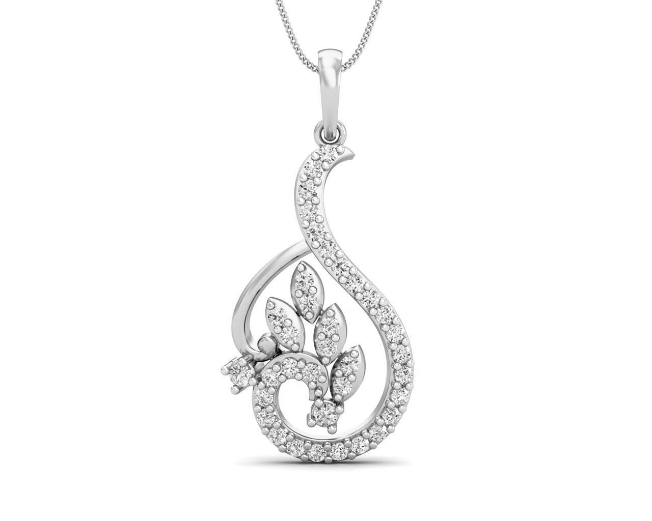 Gail Round Brilliant Diamond Pendant - Jewelslane
