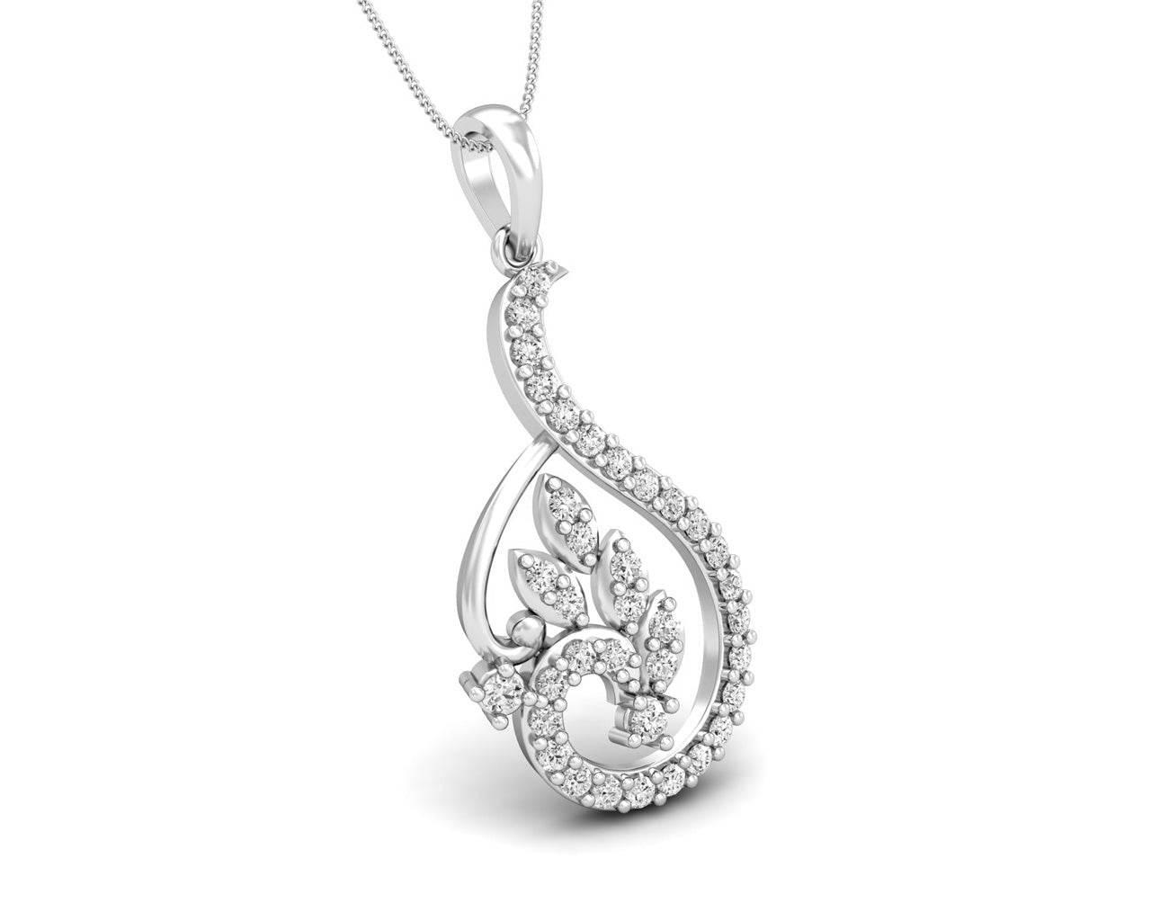 Gail Round Brilliant Diamond Pendant - Jewelslane