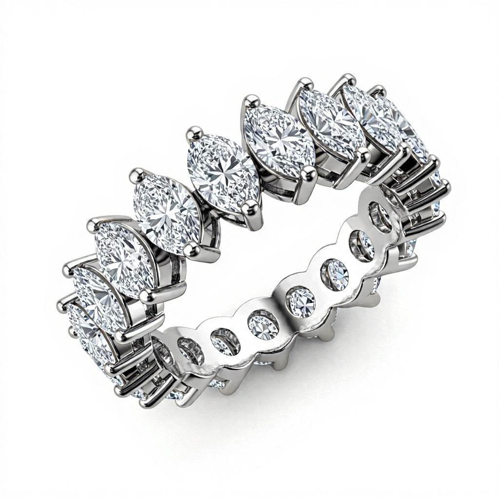 Gala Marquee Shape Diamonds Eternity Band - Jewelslane