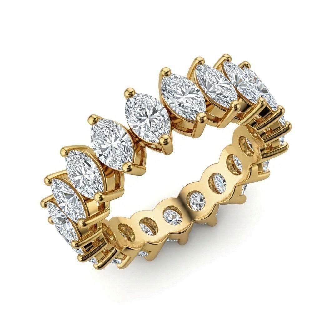 Gala Marquee Shape Diamonds Eternity Band - Jewelslane