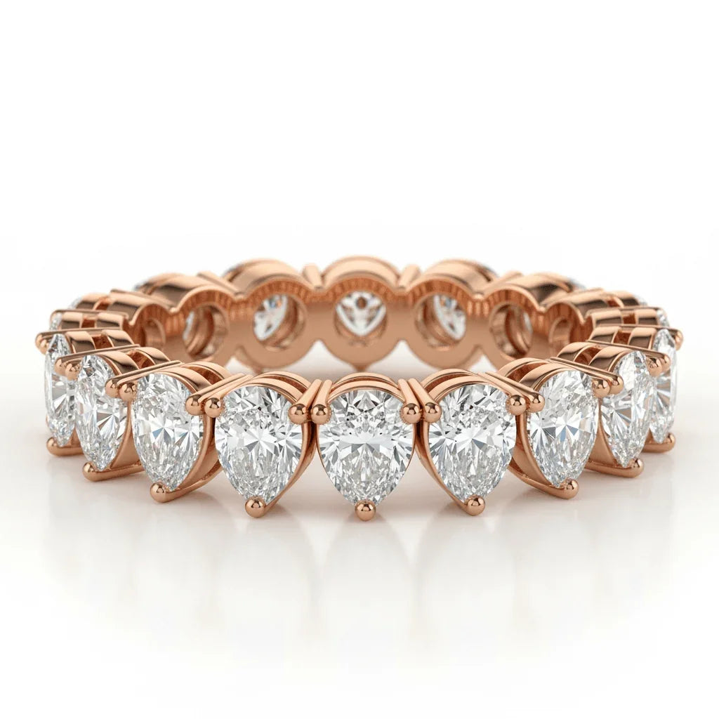 Galia Pear Shape Diamonds Eternity Band - Jewelslane