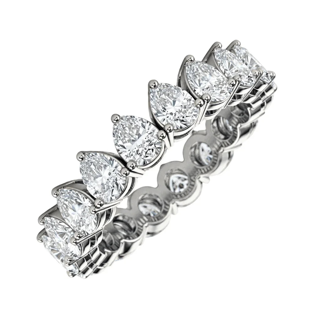 Galia Pear Shape Diamonds Eternity Band - Jewelslane