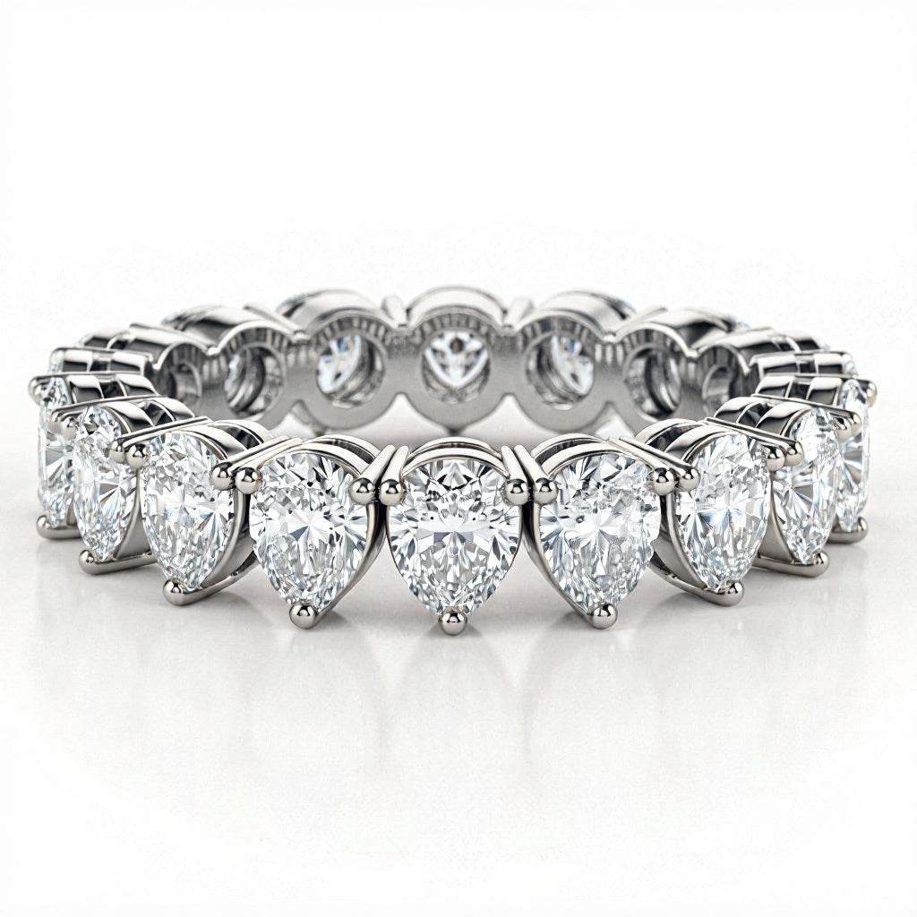 Galia Pear Shape Diamonds Eternity Band - Jewelslane
