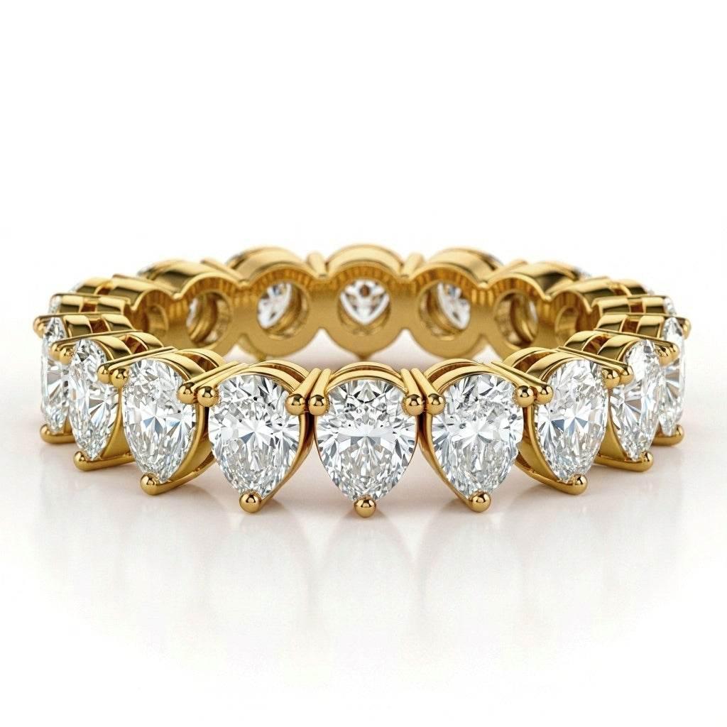 Galia Pear Shape Diamonds Eternity Band - Jewelslane