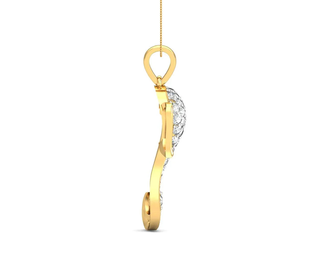 Ganesh Divine depiction pendant in gold - Jewelslane