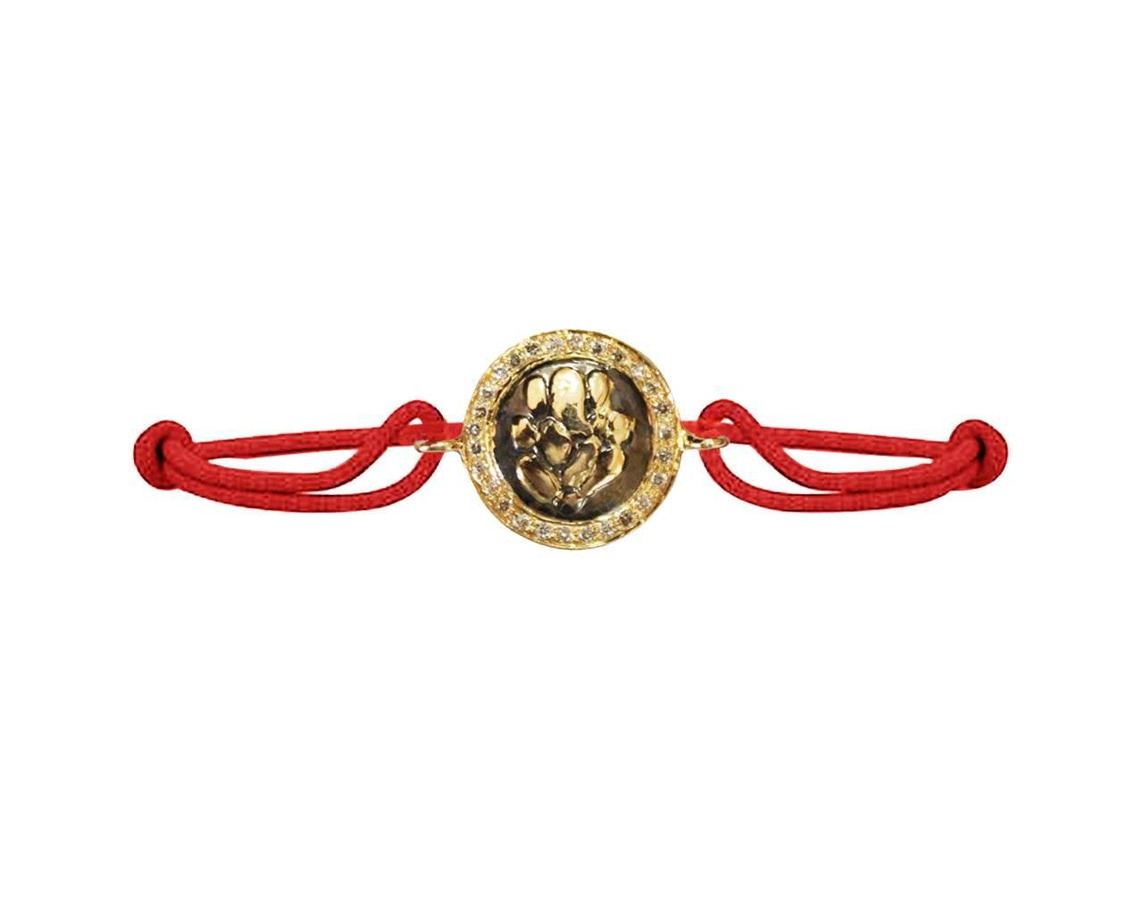 Ganesh Bracelet in Gold with Diamonds - Jewelslane