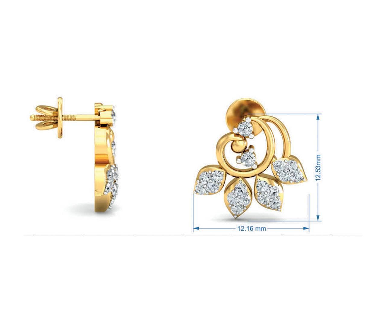 Geet Diamond Eartops - Jewelslane