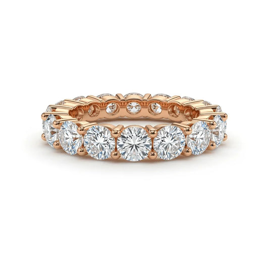 Gema Round Brilliant cut Diamonds Eternity Band - Jewelslane