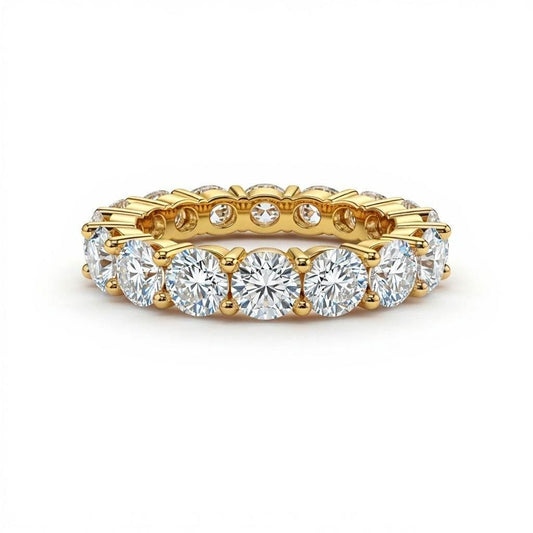 Gema Round Brilliant cut Diamonds Eternity Band - Jewelslane