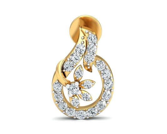 Gemma Diamond Eartops in Gold - Jewelslane