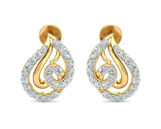 Genn Diamond Earrings In Gold - Jewelslane
