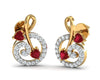Gia Tourmaline Diamond Earrings in Gold - Jewelslane