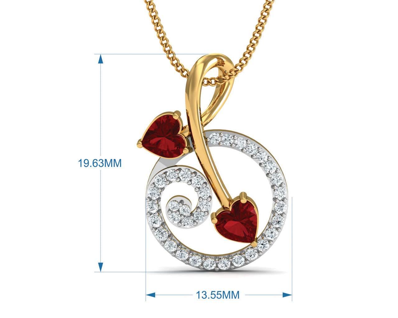 Gia Tourmaline & Diamond Pendant - Jewelslane