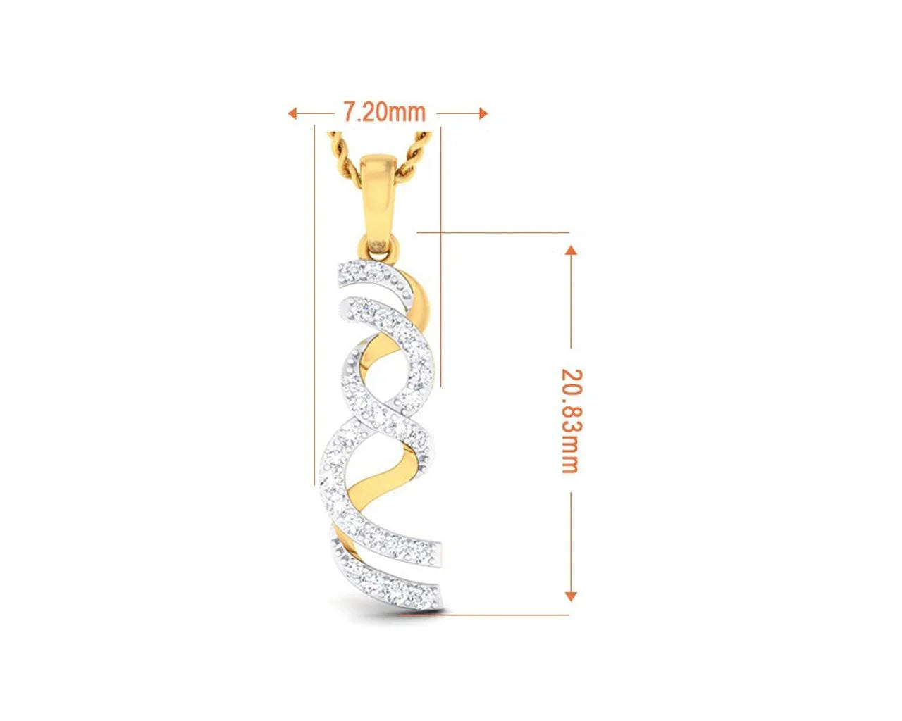 Gila Round Brilliant Diamond Pendant in Gold - Jewelslane