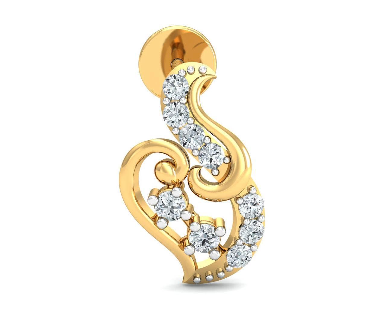 Gini Brilliant Cut Diamond Earrings - Jewelslane