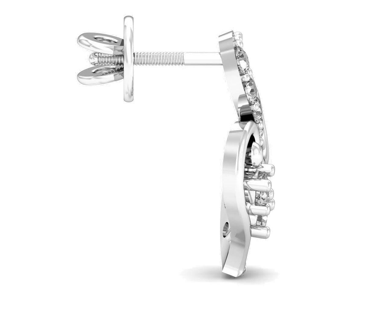 Gini Brilliant Cut Diamond Earrings - Jewelslane