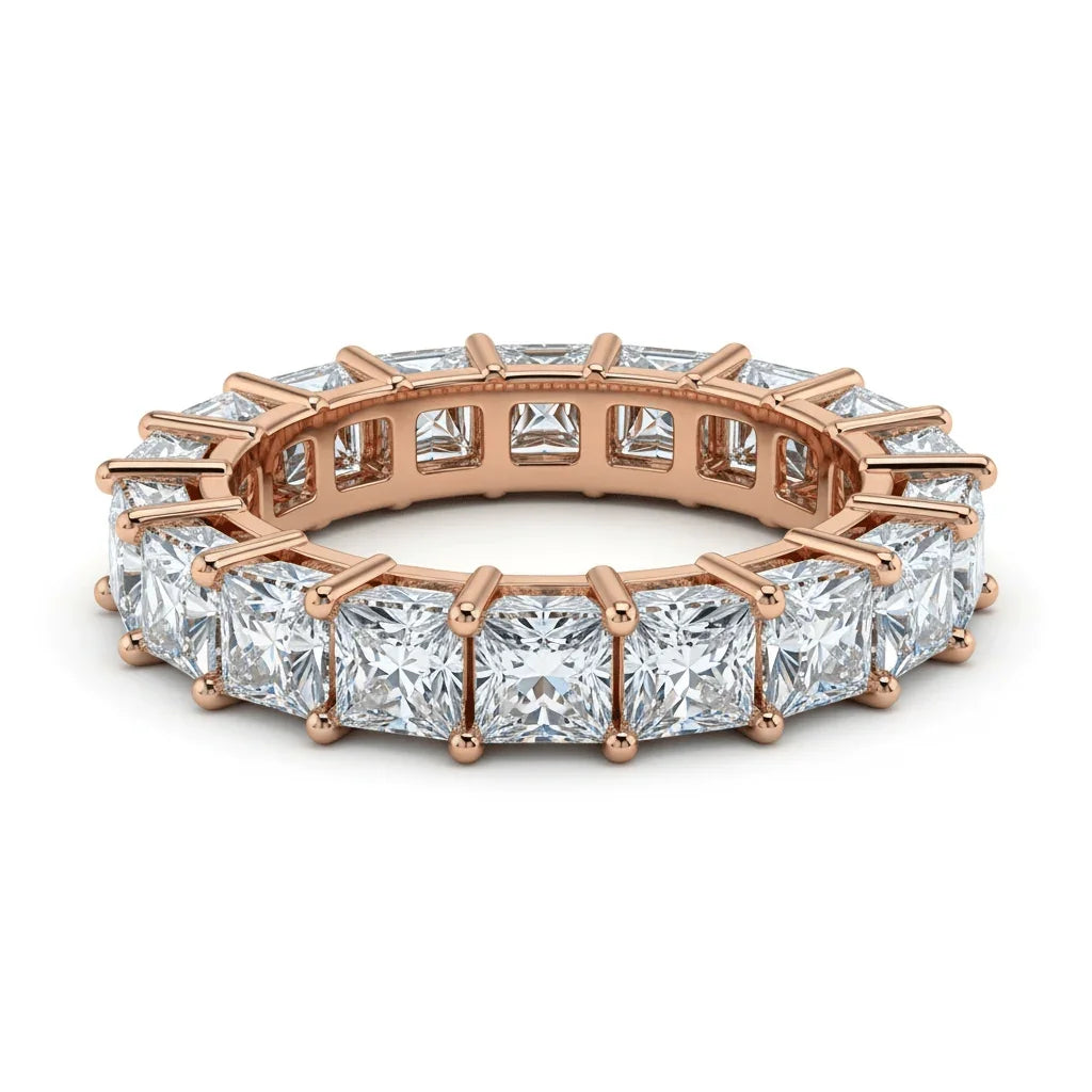 Ginny Lab Grown Princess Cut Diamonds Eternity Band - Jewelslane