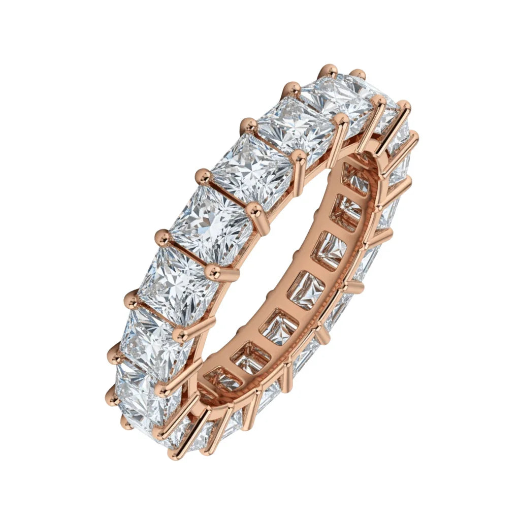 Ginny Lab Grown Princess Cut Diamonds Eternity Band - Jewelslane