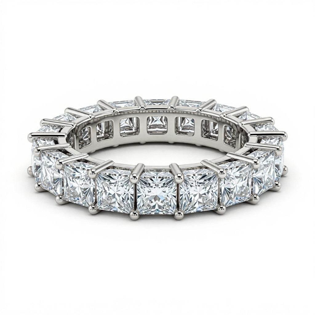 Ginny Lab Grown Princess Cut Diamonds Eternity Band - Jewelslane