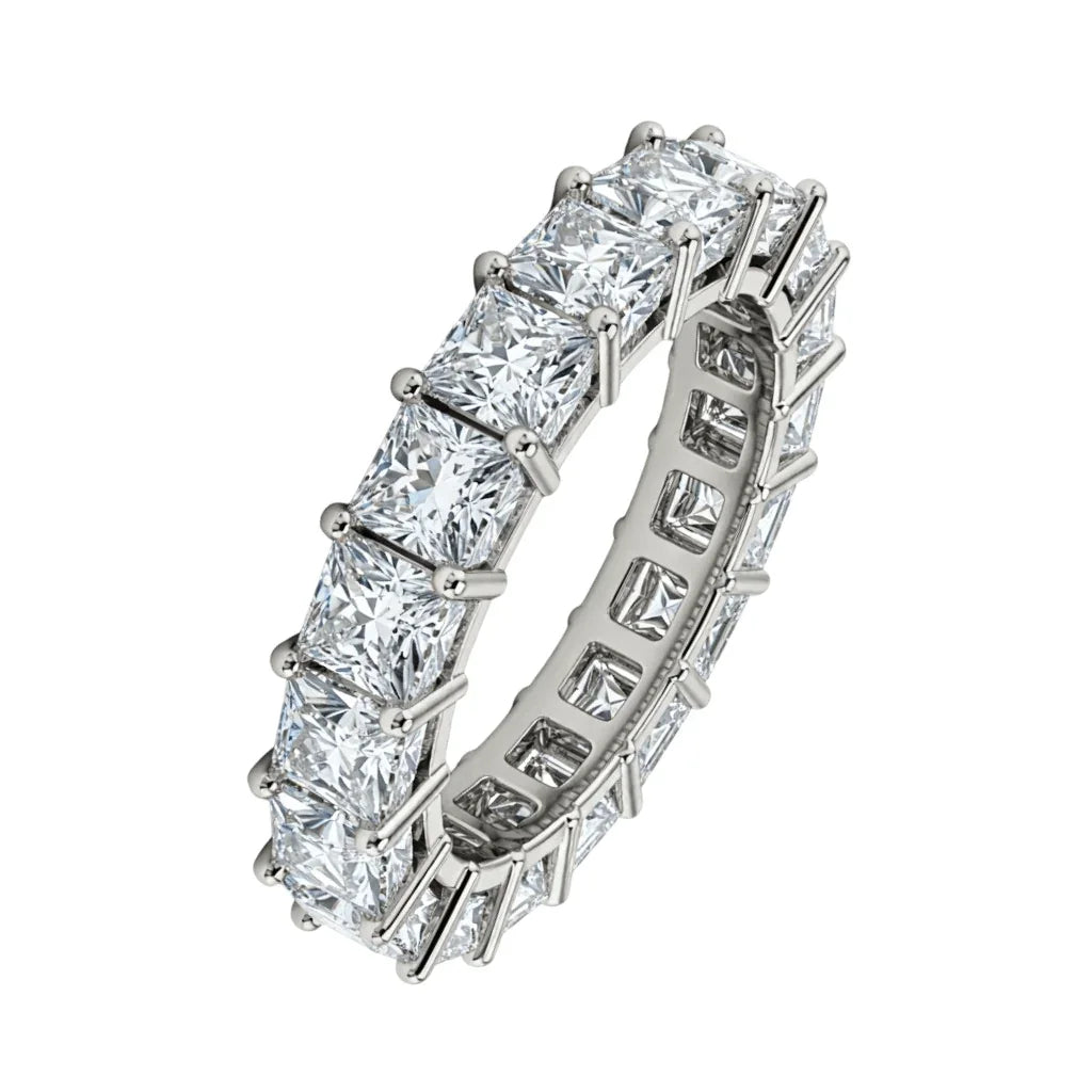 Ginny Lab Grown Princess Cut Diamonds Eternity Band - Jewelslane
