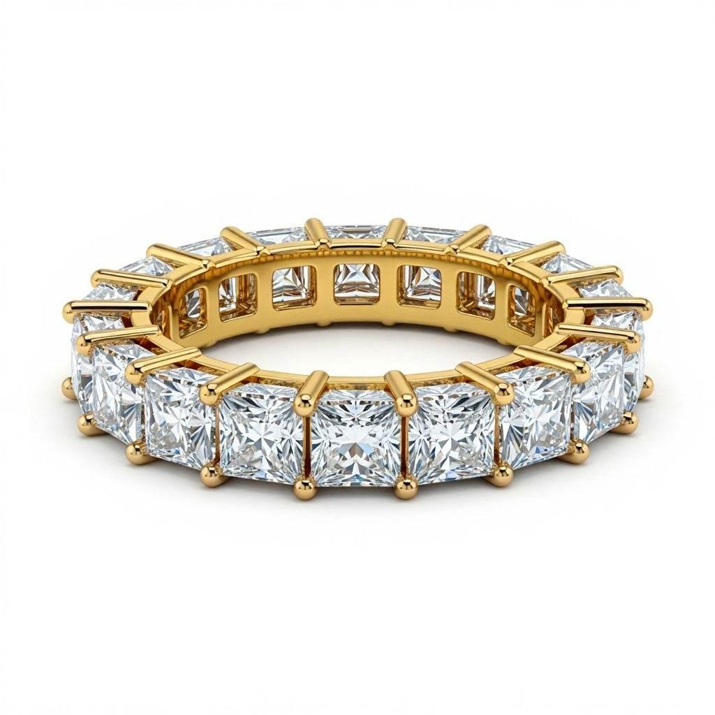 Ginny Lab Grown Princess Cut Diamonds Eternity Band - Jewelslane
