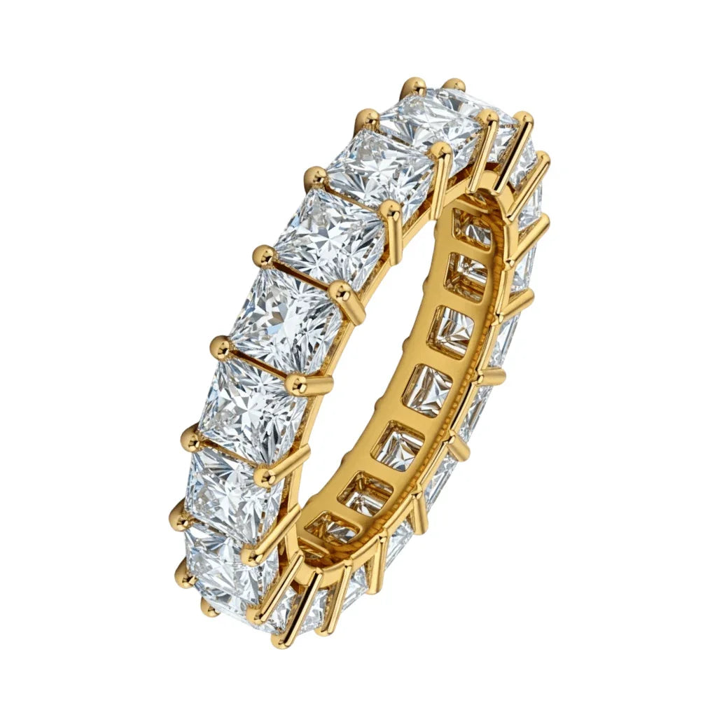 Ginny Lab Grown Princess Cut Diamonds Eternity Band - Jewelslane