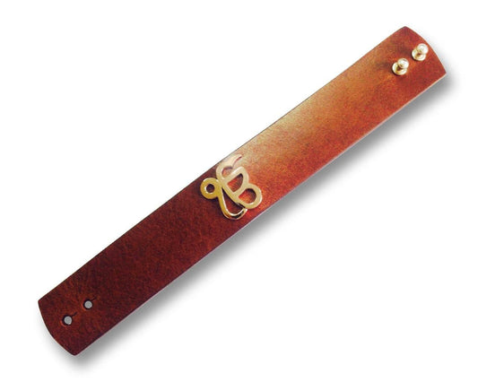 Gold Ik Onkar Leather Bracelet - Jewelslane