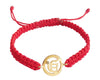 Gold Ik Onkar Rakhi On Adjustable thread Bracelet - Jewelslane
